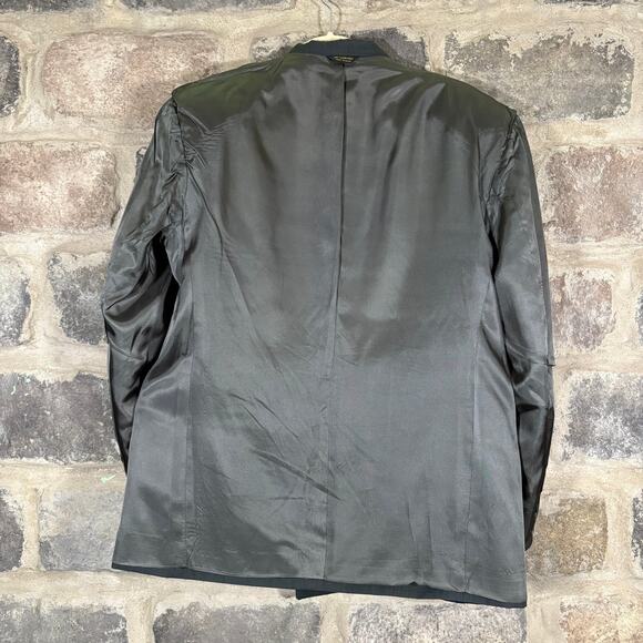 Givenchy Monsieur Double Breasted‎ Blazer Men's XL Gray Striped Jacket Coat Wool - Picture 13 of 16